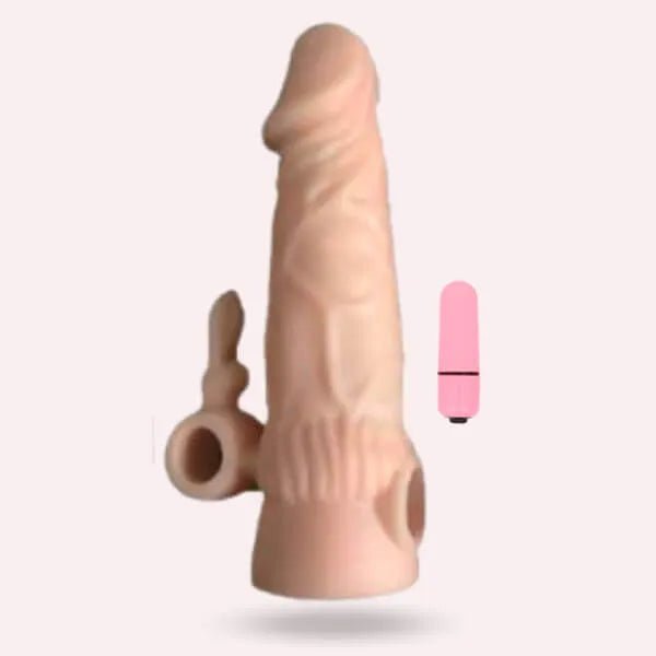 Funda Top notch piel con bala vibradora 16 cm - Secretos.com