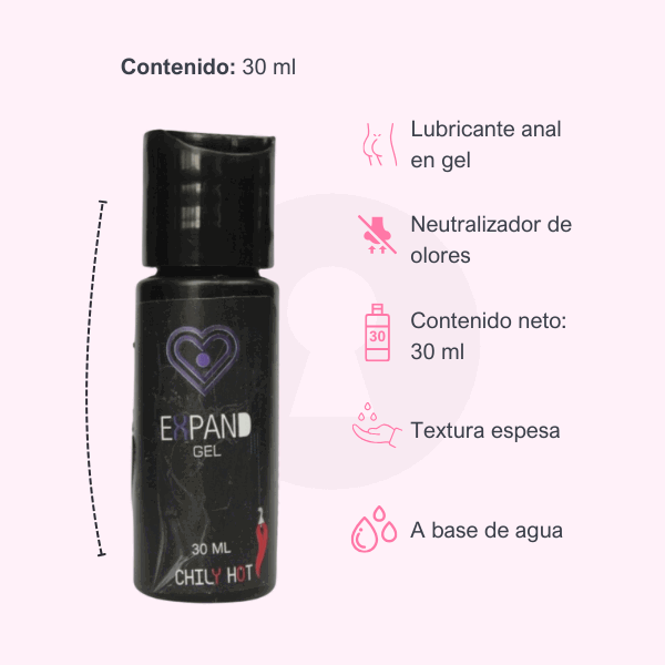 Gel desensibilizante anal Expand Chily Hot 30 ml - Secretos.com