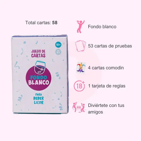 Juego Para Beber Fondo Blanco - Secretos.com