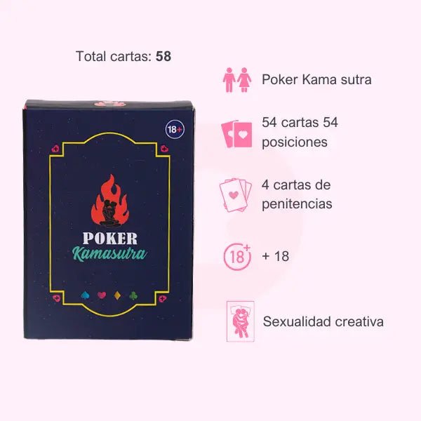 Juego de Cartas de Kamasutra Poker - Secretos.com