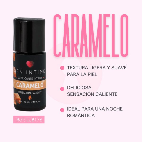 Lubricante Caliente de caramelo 30 ml - Secretos.com