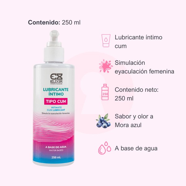 Lubricante Cum Elixir 250 ml - Secretos.com