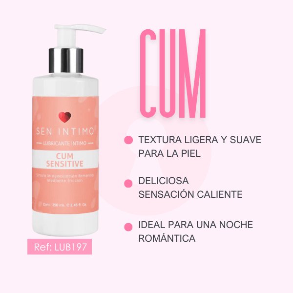 Lubricante Cum sensitive Sen Intimo 250 ml - Secretos.com