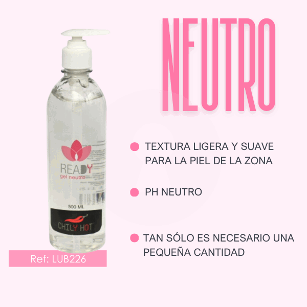 Lubricante Gel Neutro Chily Hot 500 ml - Secretos.com