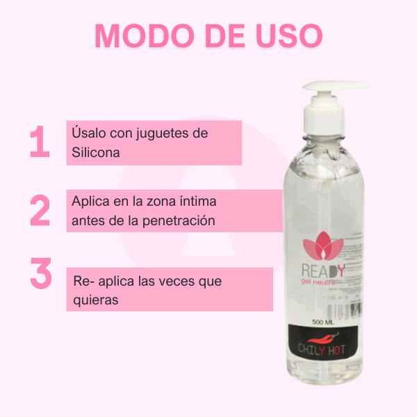 Lubricante Gel Neutro Chily Hot 500 ml - Secretos.com