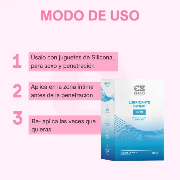 Lubricante Íntimo Frío Elixir 30 ML - Secretos.com