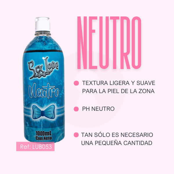 Lubricante Neutro a base de agua 1 lit - Secretos.com