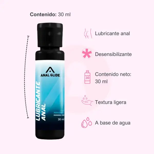 Lubricante íntimo Anal Glide 30 ML - Secretos.com