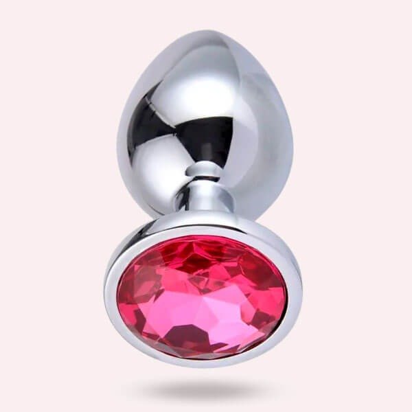 Plug Anal Con Joya Metlico Talla M 8 cm  Secretos.com