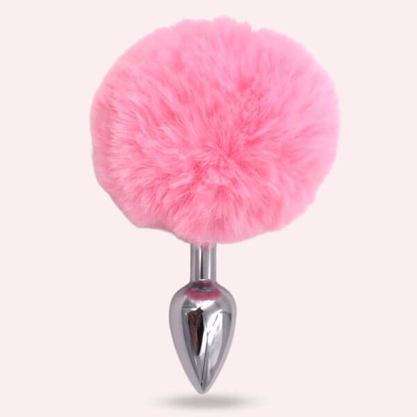 Plug Anal Metálico Cola de Conejo talla s - Secretos.com