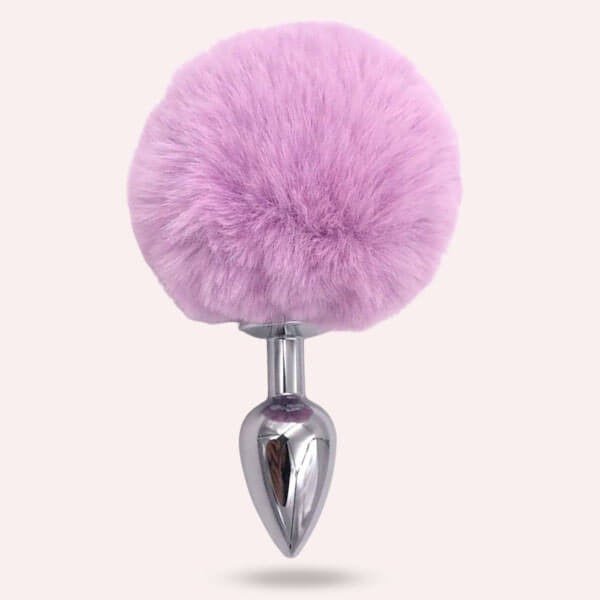 Plug Anal Metálico Cola de Conejo talla s - Secretos.com