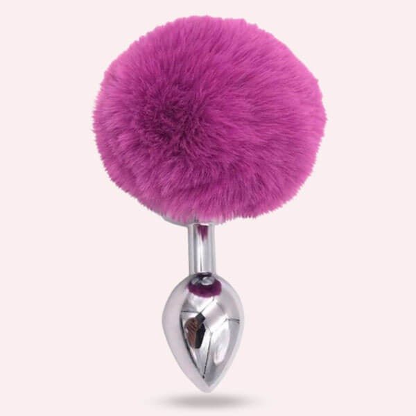 Plug Anal Metálico Cola de Conejo talla s - Secretos.com