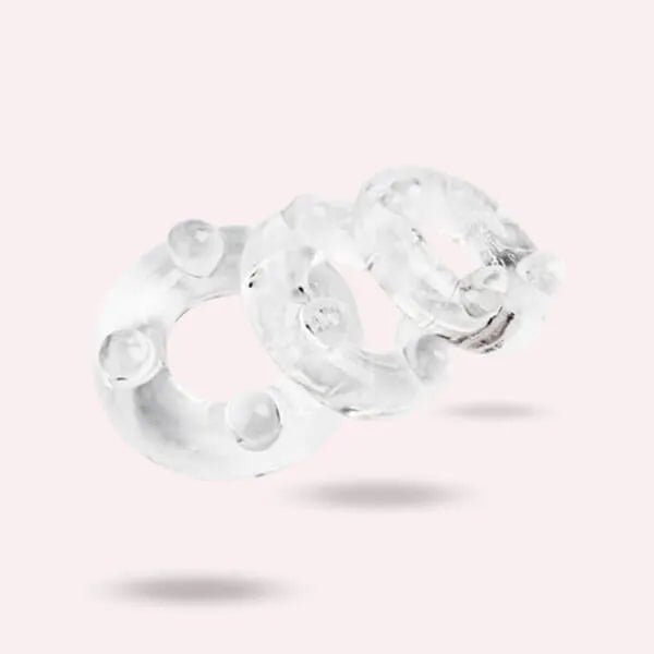 Set de anillos retardantes transparentes x3 - Secretos.com