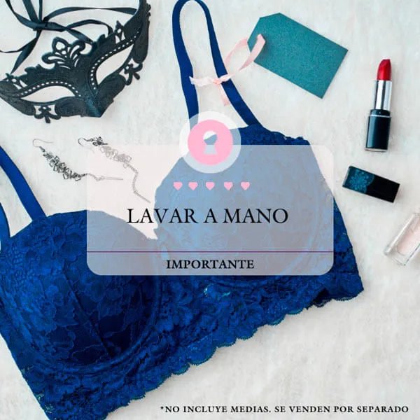 Set de lencería 3 piezas Color Azul s/m - Secretos.com