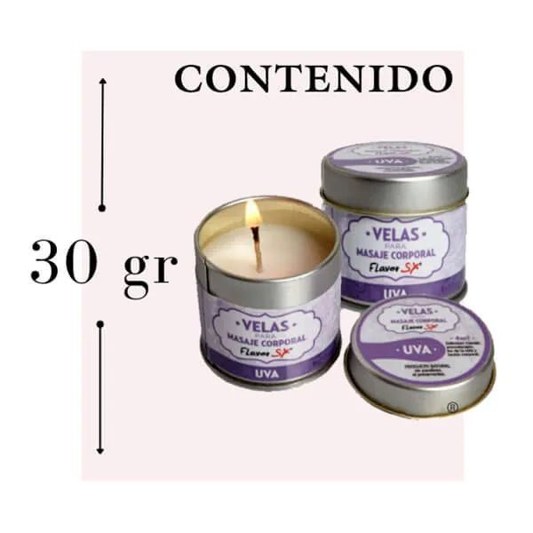 Vela Masaje Corporal UVA - Secretos.com