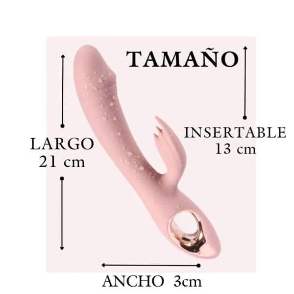 Vibrador Doble Estimulación Recargable Púa 21 cm - Secretos.com