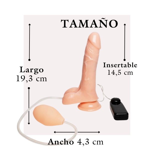Vibrador Eyaculador Piel 19 cm - Secretos.com