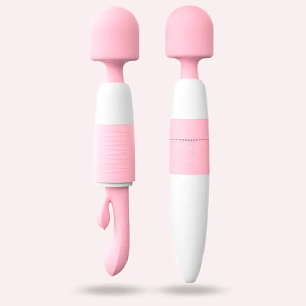 Vibrador Hitachi doble estimulación rosado - Secretos.com