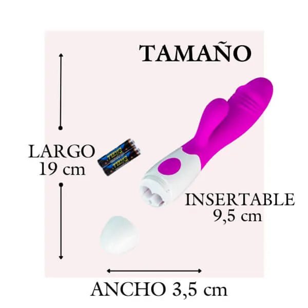 Vibrador Snappy Doble con movimiento - Secretos.com