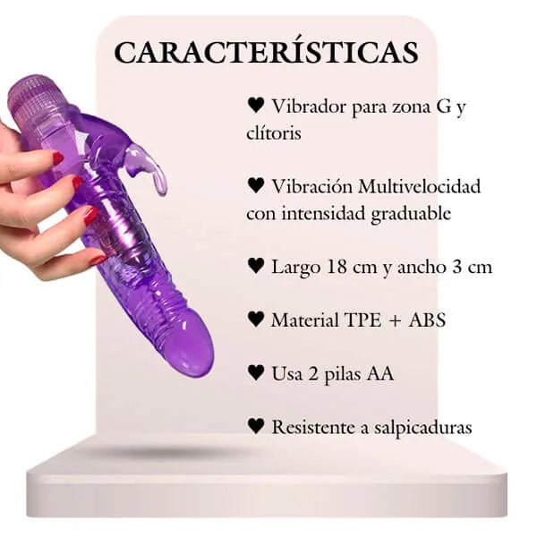 Vibrador cristal doble estimulación - Secretos.com