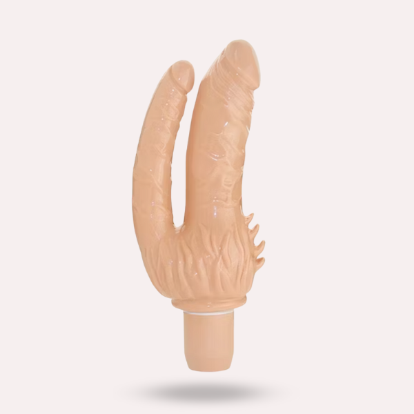 Vibrador realista doble penetración rosado - Secretos.com
