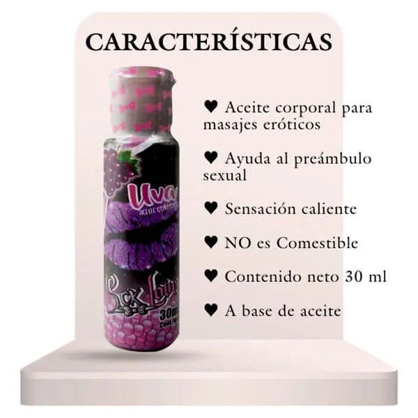 Aceite Corporal para Masajes Eróticos 30 ml - Secretos.com