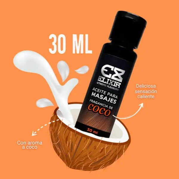 Aceite Para Masajes Eróticos Aroma A Coco 30 ml - Secretos.com