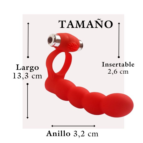 Anillo Vibrador con Estimulador Anal y clitorial - Secretos.com