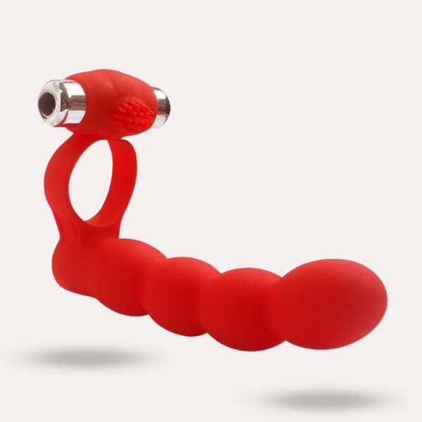 Anillo Vibrador con Estimulador Anal y clitorial - Secretos.com