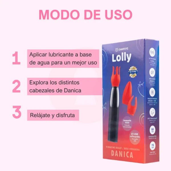 Bala vibradora Danica Lolly - Secretos.com