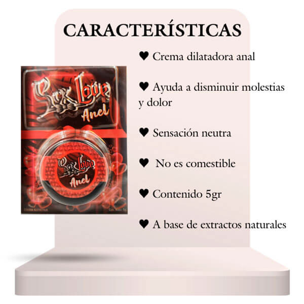 Crema Anal Lubricante 5 gr - Secretos.com