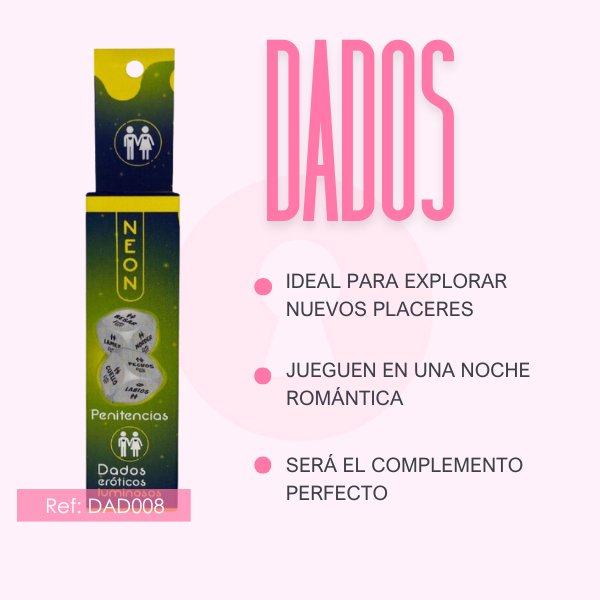 Dados Eróticos Luminosos Heterosexual Penitencias - Secretos.com