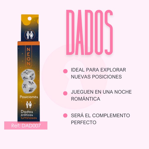 Dados Eróticos Luminosos Heterosexual Posiciones - Secretos.com