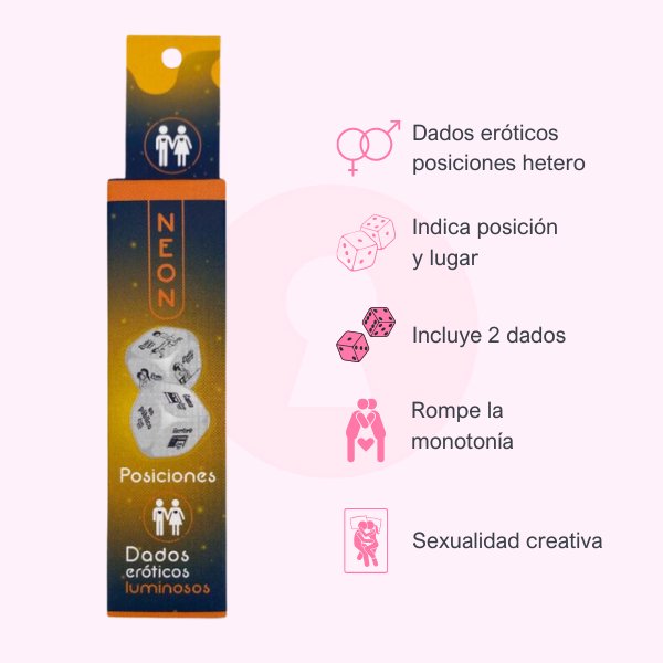 Dados Eróticos Luminosos Heterosexual Posiciones - Secretos.com