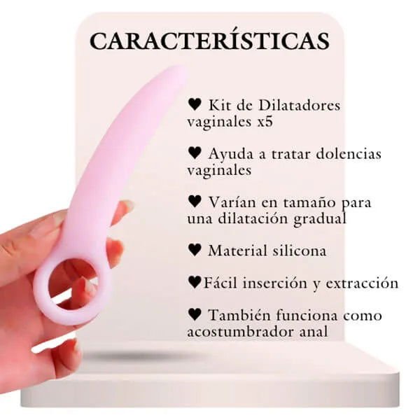 Dilatadores Vaginales en Silicona x 5 Und. - Secretos.com