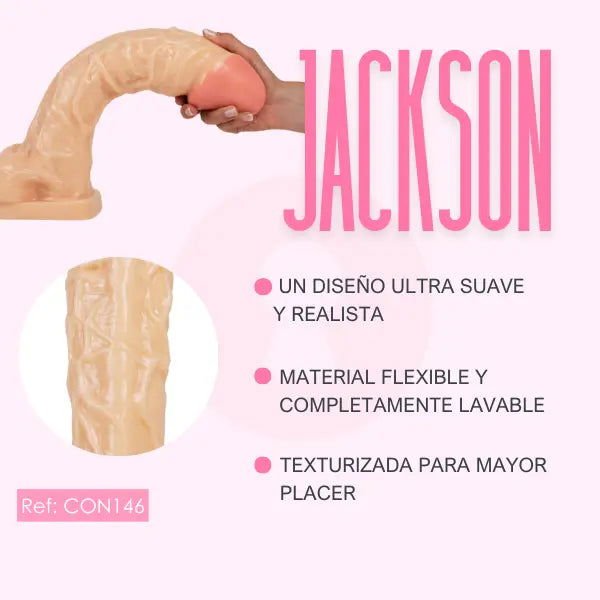 Dildo Consolador Gigante Jackson 37 cm - Secretos.com