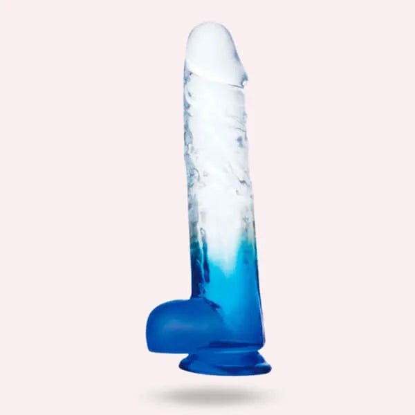 Dildo consolador realista grande transparente - Secretos.com