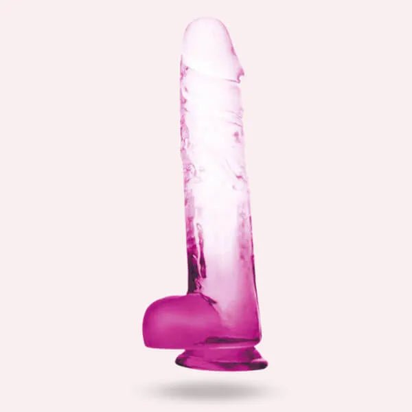 Dildo consolador realista grande transparente - Secretos.com